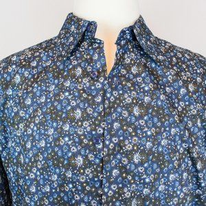 Saks Fifth Ave. Long-Sleeve Floral Print Button Down Shirt L